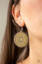 Load image into Gallery viewer, Paparazzi Earring ~ PINWHEEL and Deal - Yellow Petal Earring
