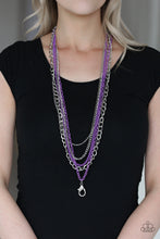 Load image into Gallery viewer, Industrial Vibrance - Purple Necklace Paparazzi Accessories
