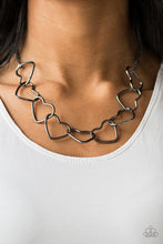 Load image into Gallery viewer, Unbreak My Heart - Black Necklace Paparazzi Accessories
