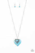 Load image into Gallery viewer, Southern Heart Turquoise Blue Necklace Paparazzi Accessories
