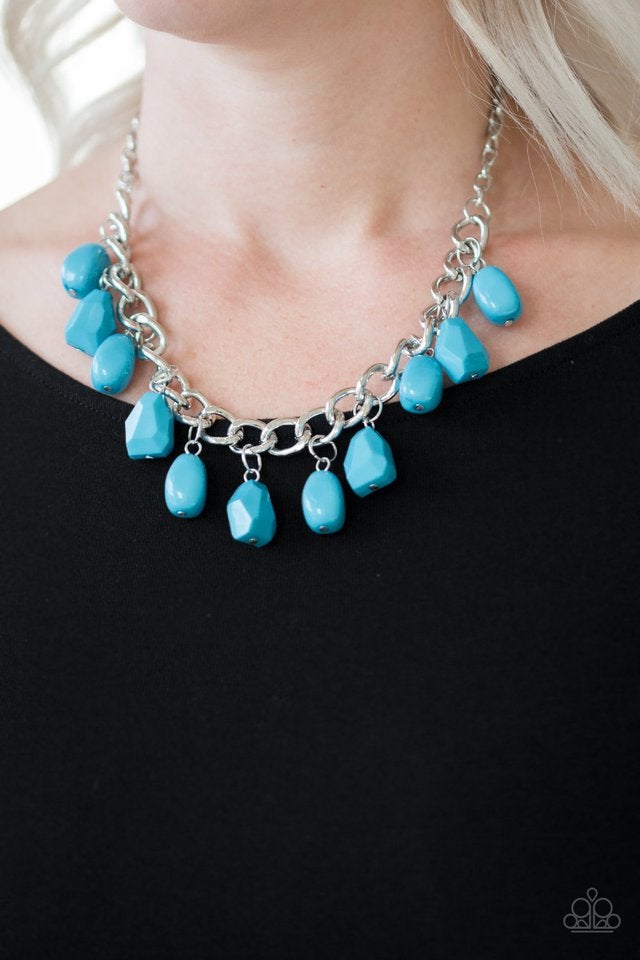 Take The COLOR Wheel! - Blue Necklace Paparazzi Accessories