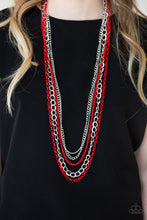 Load image into Gallery viewer, Paparazzi Necklace ~ Industrial Vibrance - Red
