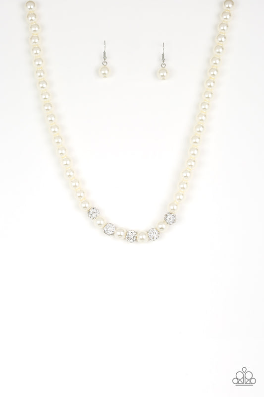 Paparazzi Necklace ~ Posh Boss - White