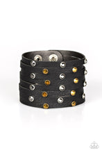 Load image into Gallery viewer, Paparazzi Go-Getter Glamorous Black Bracelet Urban Snap Closure $5 Jewelry
