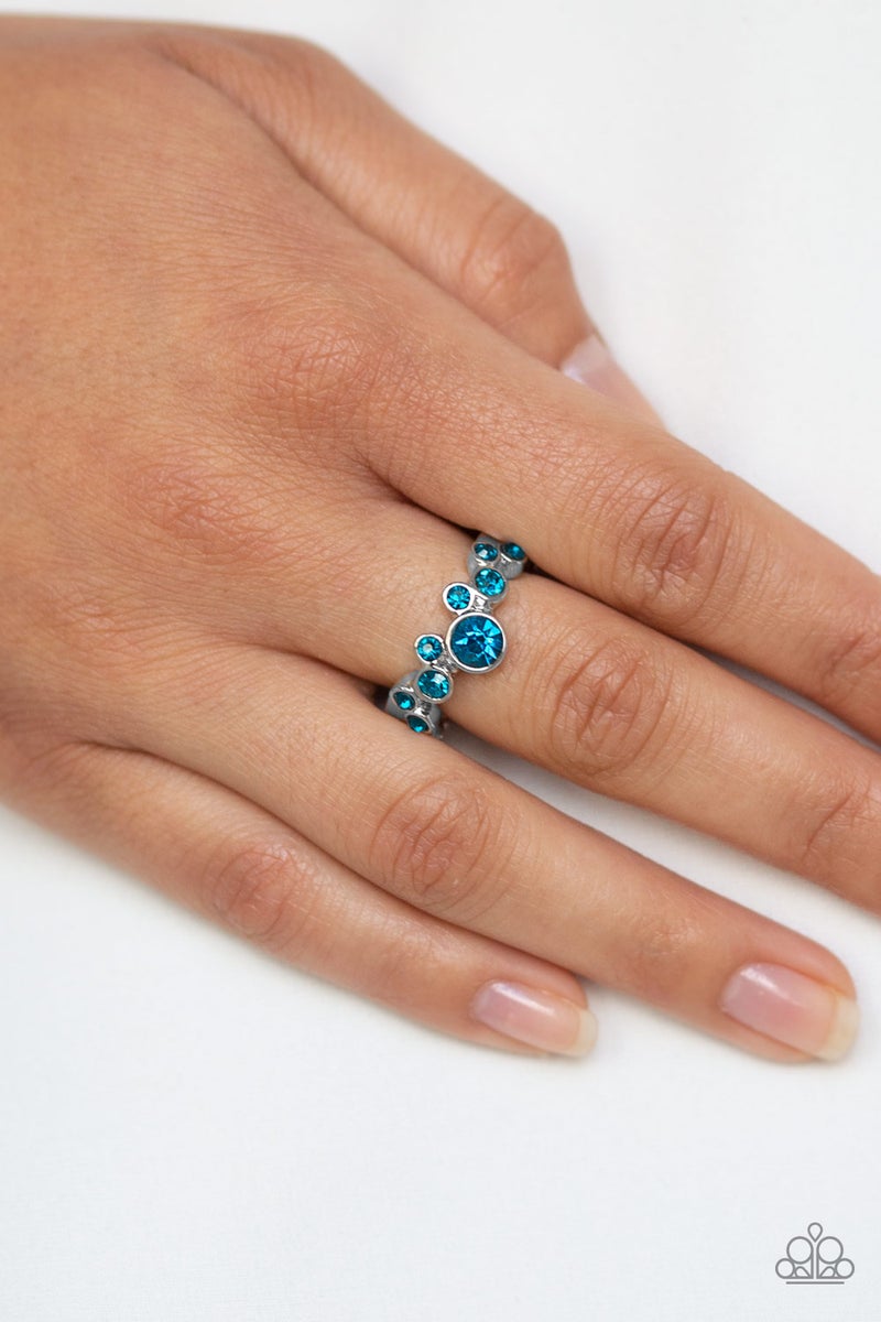 Sparkle Spree - Blue Ring Paparazzi Accessories $5 Bling