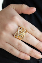 Load image into Gallery viewer, Paparazzi High Rollin Gold Ring
