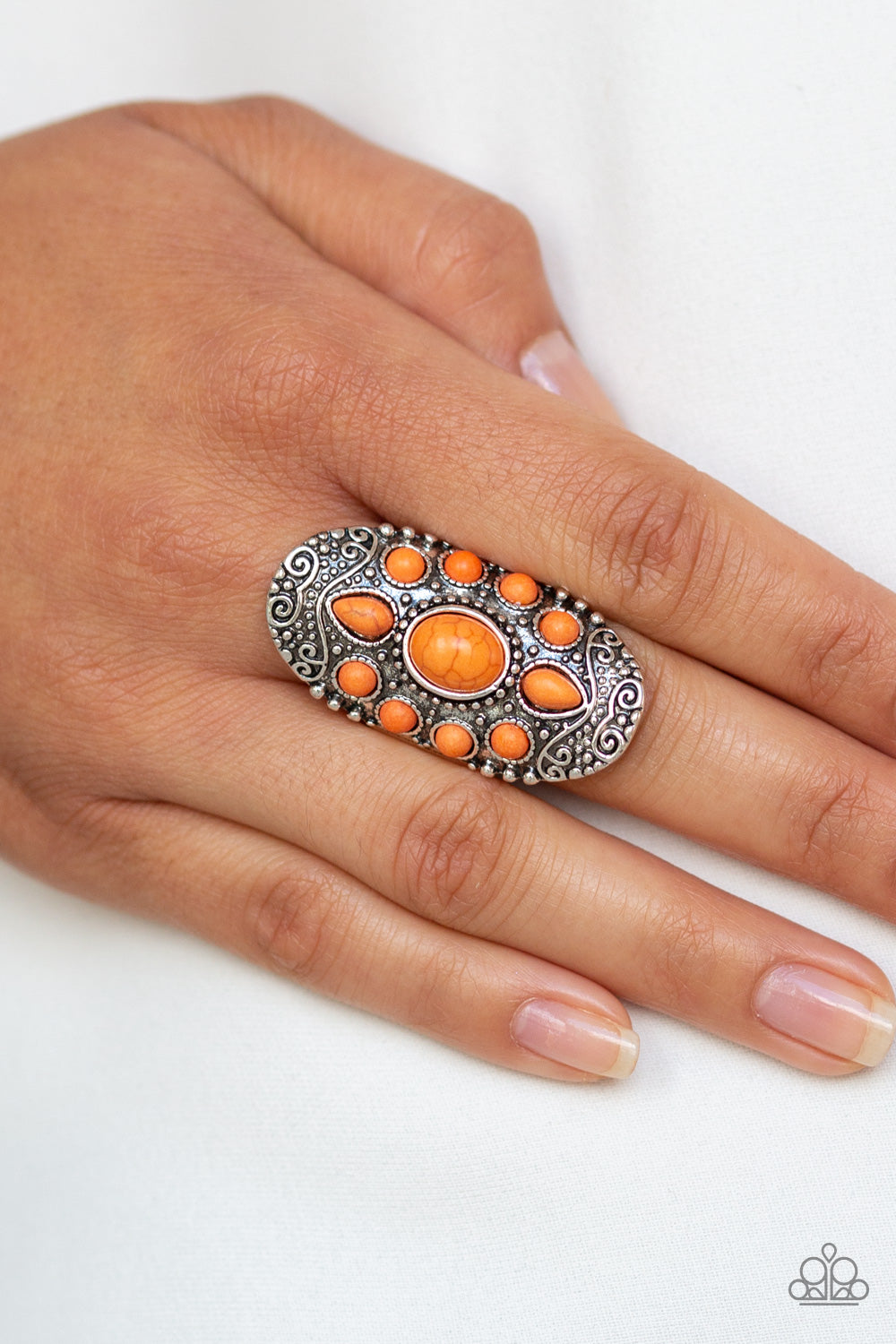 Stone Sunrise - Orange Ring Paparazzi Accessories