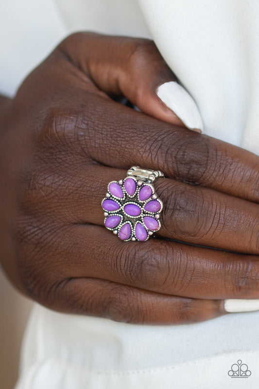 Paparazzi Stone Gardenia Purple $5 Ring. #P4SE-PRXX-051XX. Get Free Shipping.  