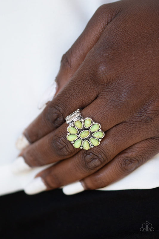 Stone Gardenia - Green Ring Paparazzi Floral