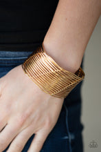 Load image into Gallery viewer, Paparazzi Bracelet ~ Retro Revamp - Gold Cuff Bracelet
