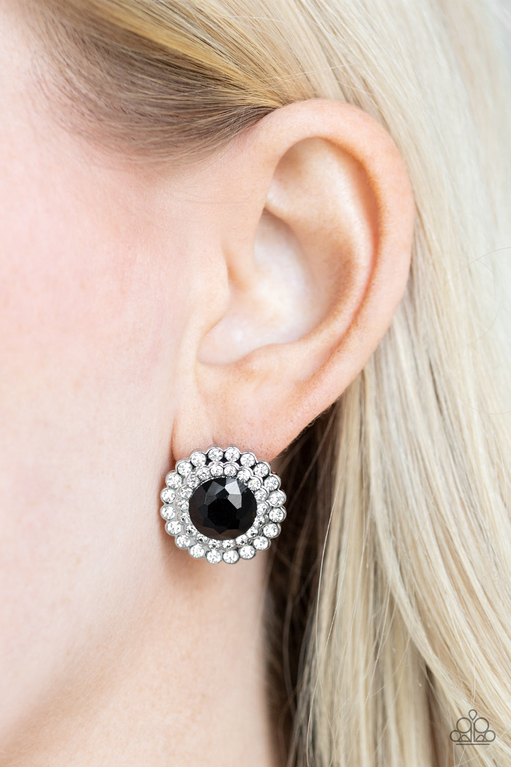 My Second Castle Black Post Earrings Paparazzi Accessories. Free Shipping. 
