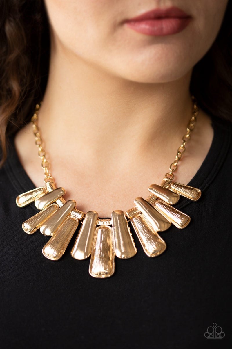 MANE Up - Gold Necklace Paparazzi Accessories