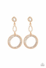 Load image into Gallery viewer, Paparazzi Earring ~ On The Glamour Scene - Gold Post Style Earring
