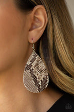 Load image into Gallery viewer, Paparazzi Earring ~ Hiss, Hiss - Brown
