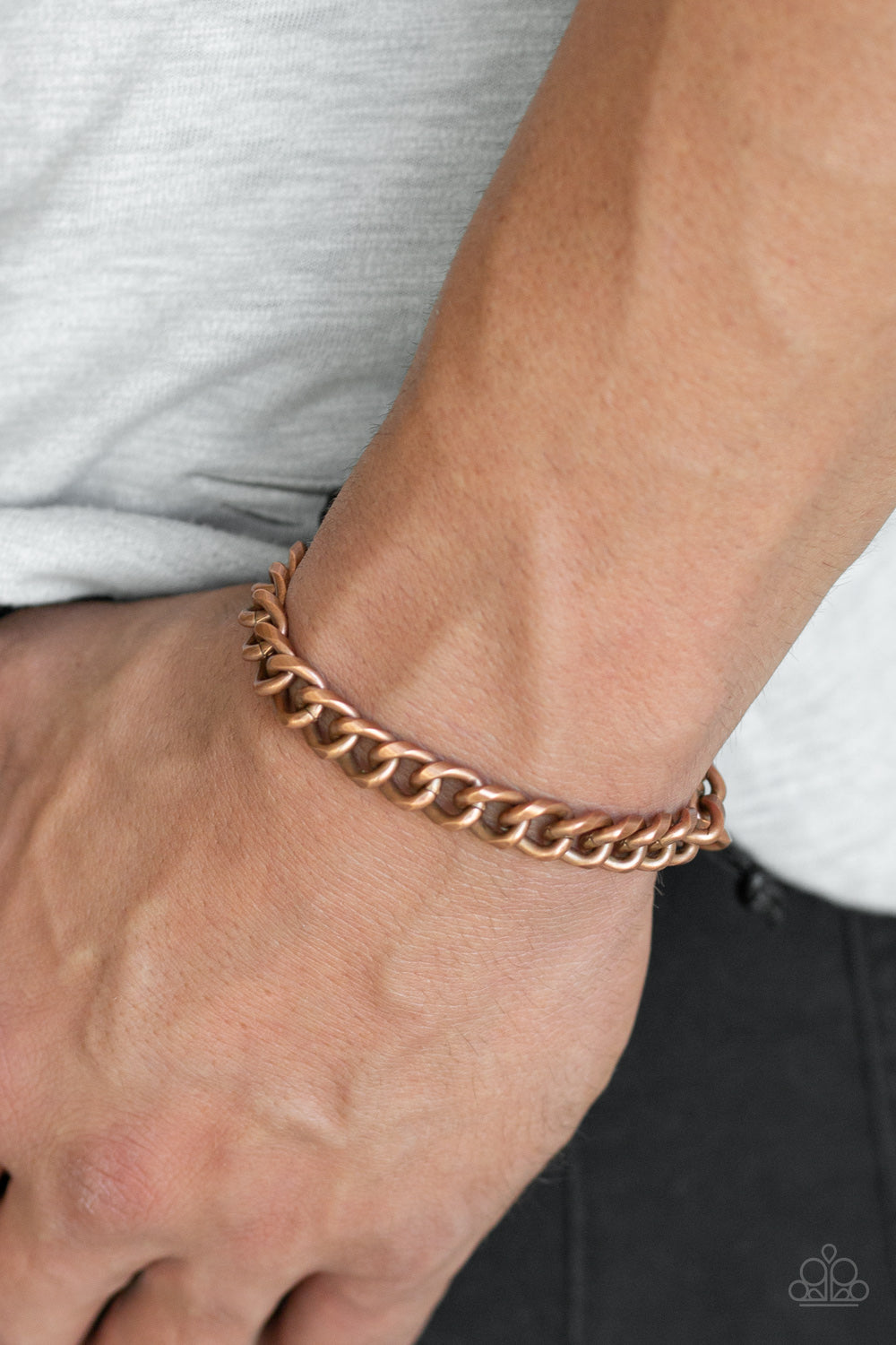 Paparazzi Bracelet ~ Blitz - Copper Chain Bracelet