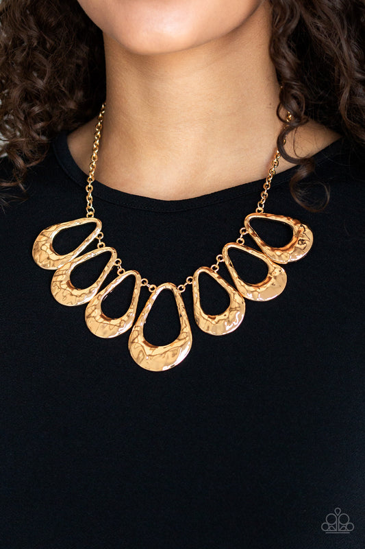 Teardrop Envy - Gold Necklace Paparazzi Accessories