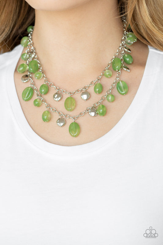 Rainbow Shine - Green Necklace Paparazzi Accessories