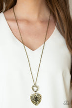 Load image into Gallery viewer, Paparazzi Necklace Garden Lovers Brass Heart Necklace

