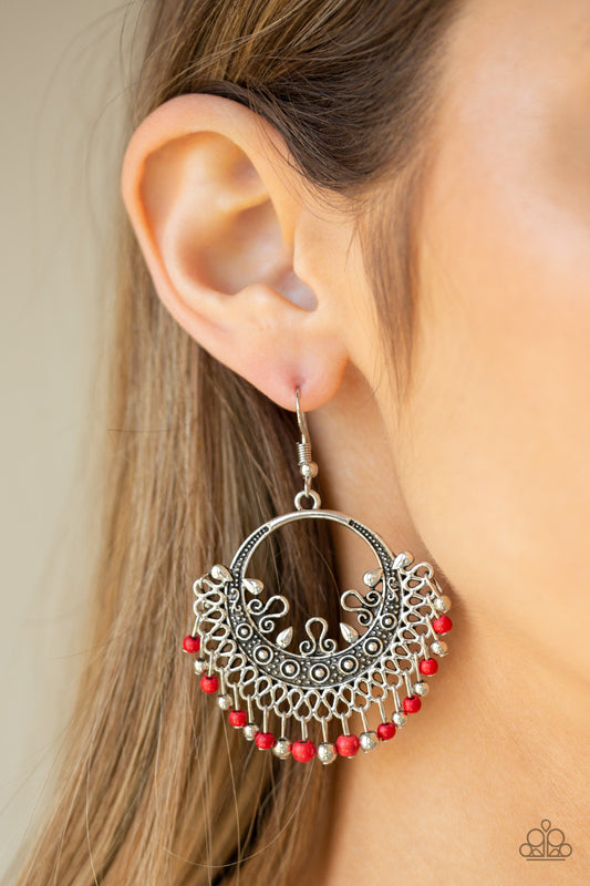 Paparazzi Canyonlands Celebration - Red Earring. Subscribe & Save. #P5SE-RDXX-128XX