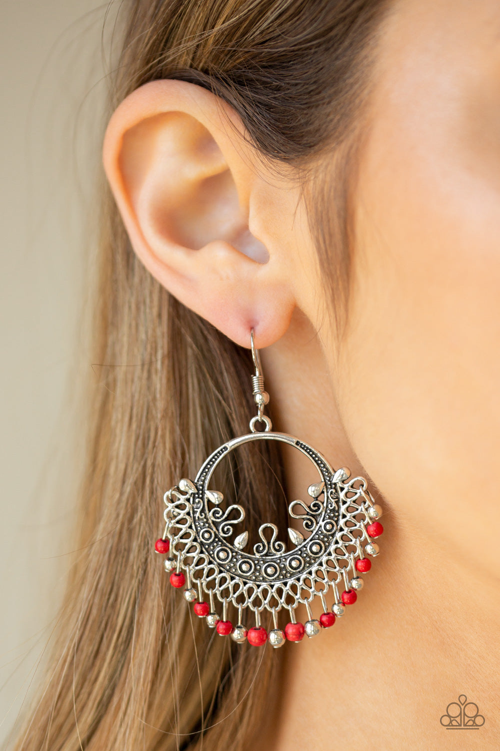 Paparazzi Earring ~ Canyonlands Celebration - Red Earring