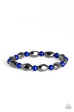 Load image into Gallery viewer, To Each Their Own - Blue Bracelet Paparazzi Accessories in Blue faceted beads Earthy Urban Look

