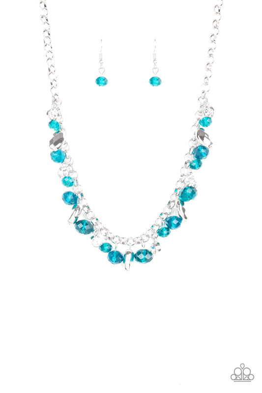 Downstage Dazzle - Blue Necklace Paparazzi Accessories