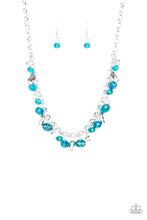 Load image into Gallery viewer, Downstage Dazzle - Blue Necklace Paparazzi Accessories
