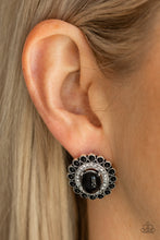 Load image into Gallery viewer, Paparazzi Floral Flamboyance - Black Floral Stud Earring #P5PO-BKXX-128XX
