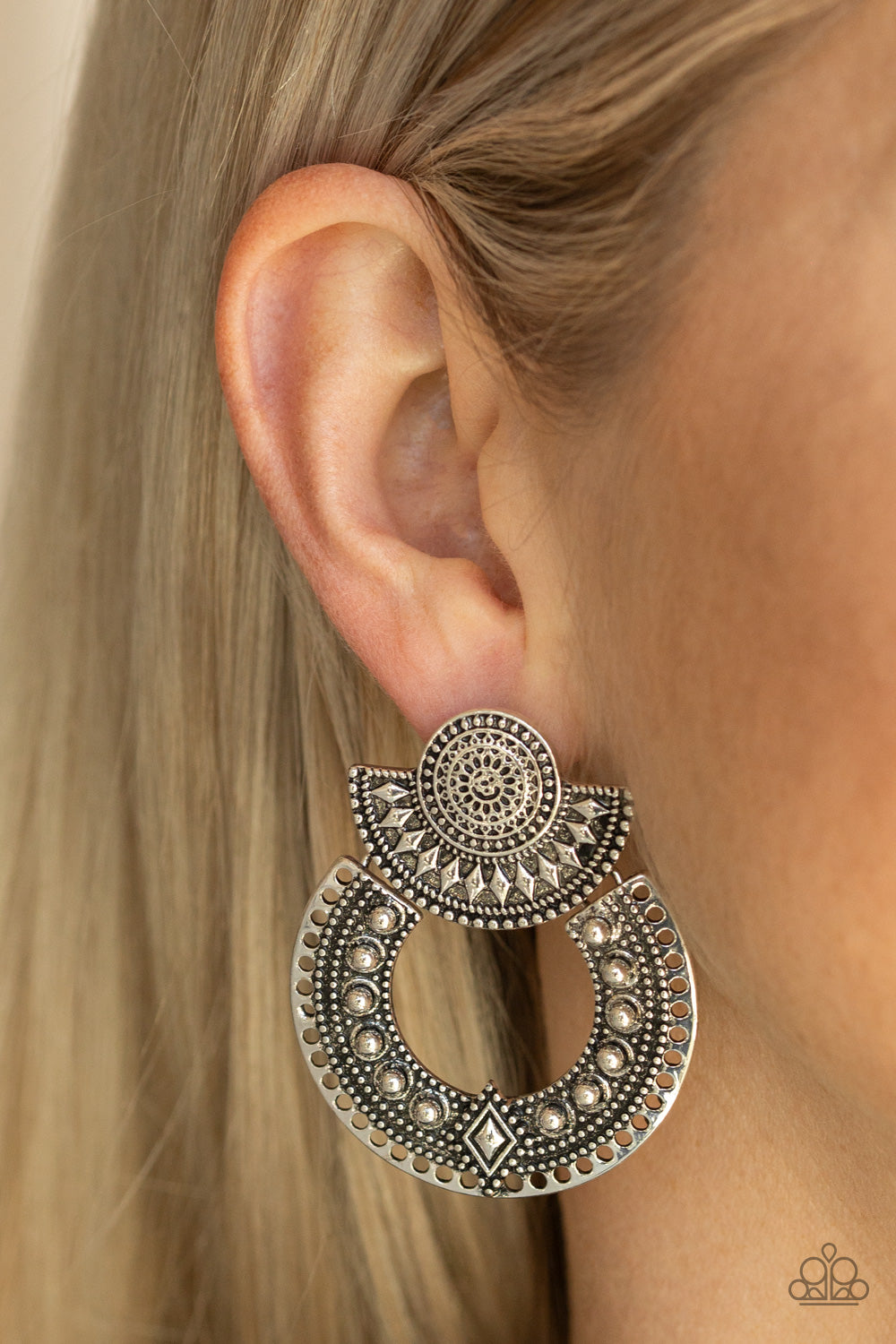 Texture Takeover Silver Paparazzi $5 Earring