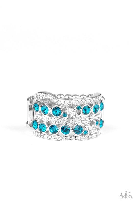 Elegant Effervescence Blue Dainty Ring Paparazzi Accessories. P4RE-BLXX-194XX. Subscribe & Save