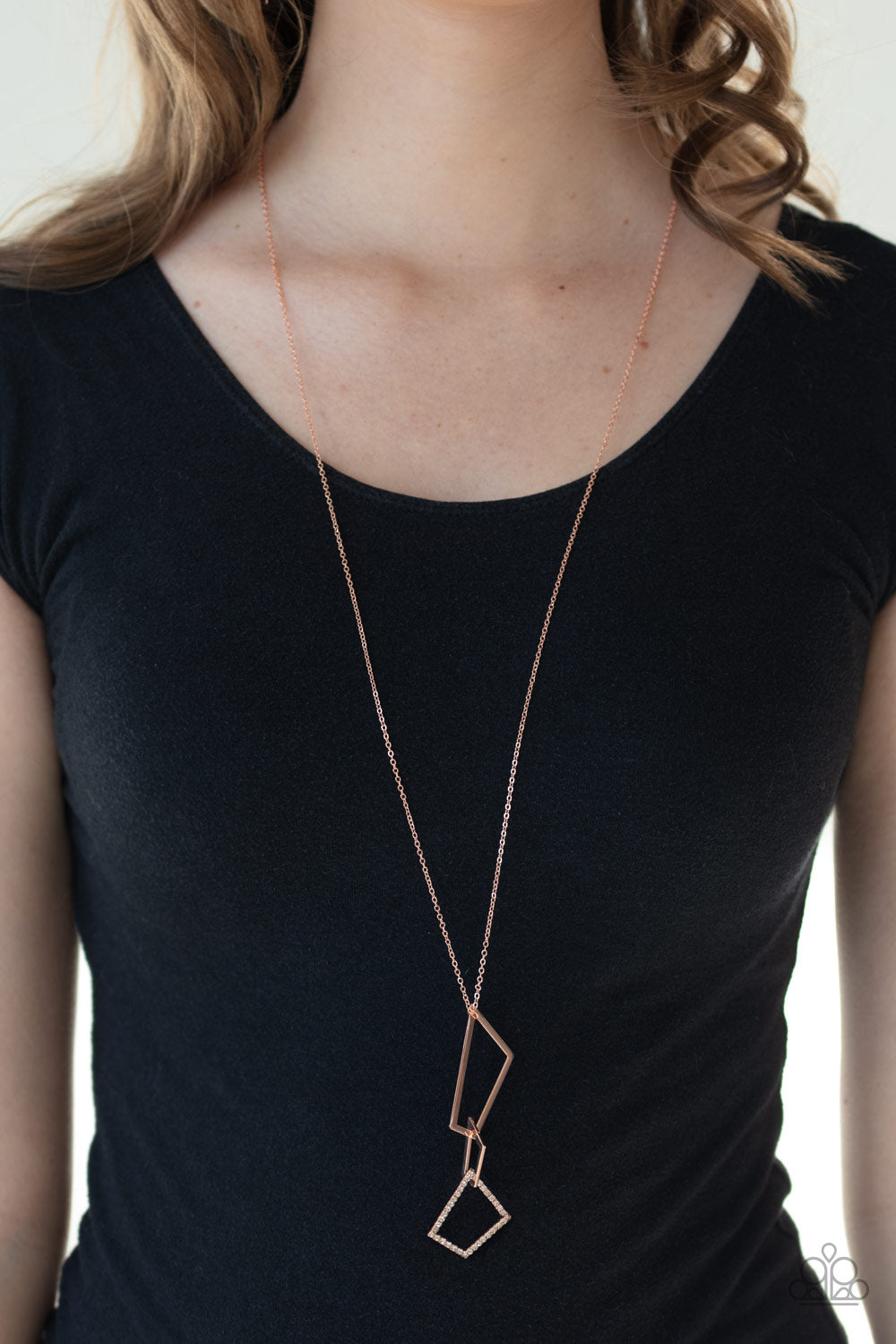 Paparazzi Necklace ~ Shapely Silhouettes - Copper