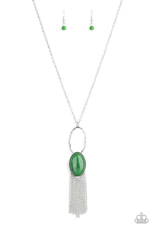 Dewy Desert - Green Necklace Paparazzi