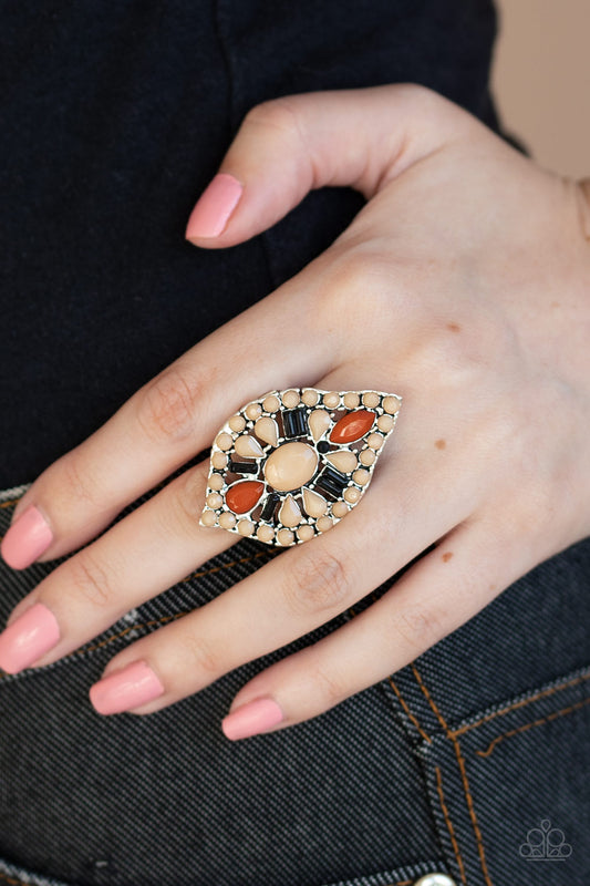 Jungle Jewelry - Brown Ring Paparazzi Accessories Tribal and Earthy Look