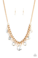 Load image into Gallery viewer, Knockout Queen Gold Necklace Paparazzi Accessories
