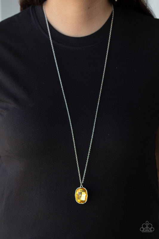 Imperfect Iridescence - Yellow Necklace Paparazzi Accessories