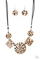 Load image into Gallery viewer, Paparazzi Necklace ~ Here Kitty Kitty - Brown - Cheetah Print Necklace
