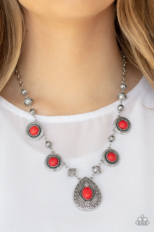 Paparazzi Necklace ~ Mayan Magic - Red