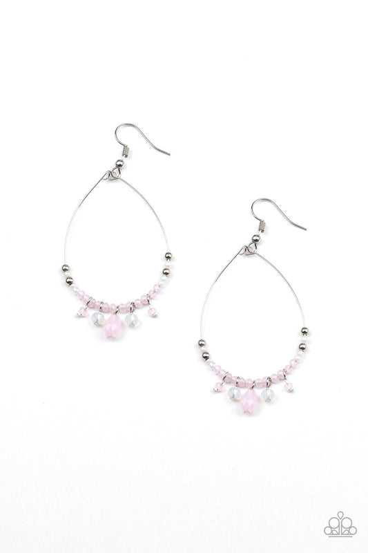 Paparazzi Exquisitely Ethereal - Pink Earrings #P5RE-PKXX-197XX