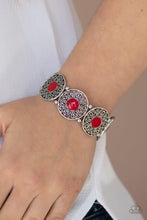 Load image into Gallery viewer, Paparazzi Bracelet ~ Painted Garden - Red
