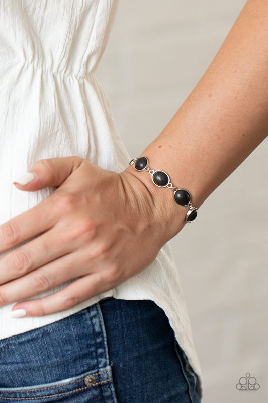 Paparazzi Nice Stonework - Black Stone Bracelet