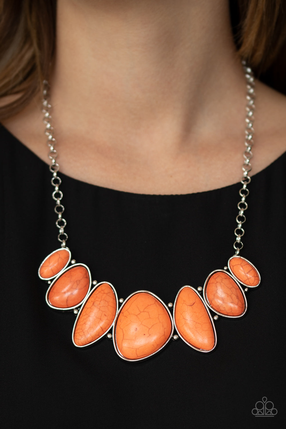 Primitive Orange Necklace Paparazzi Accessories. Get Free Shipping. #P2ST-OGXX-055XX