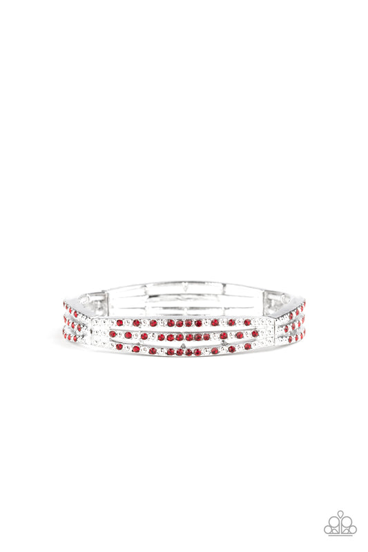 Suburban Scene - Red Bracelet Paparazzi Accessories Stretchy Bracelet