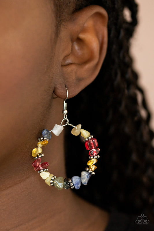 Paparazzi Going for Grounded - Multi Earring Hoop
