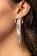 Load image into Gallery viewer, Paparazzi Earring ~ Dazzle By Default - White - Life of the Party Exclusive January 2021
