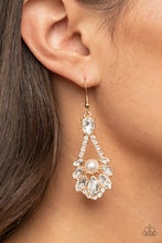 Load image into Gallery viewer, Paparazzi Prismatic Presence Gold Earring with white pearls
