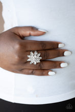 Load image into Gallery viewer, Paparazzi Ring ~ Am I GLEAMing - White Ring - February 2021 Life Of the Party Exclusive
