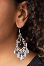 Load image into Gallery viewer, Paparazzi Musical Gardens Blue Earrings. Get Free Shipping. #P5ST-BLXX-012XX.. Blue Crystal

