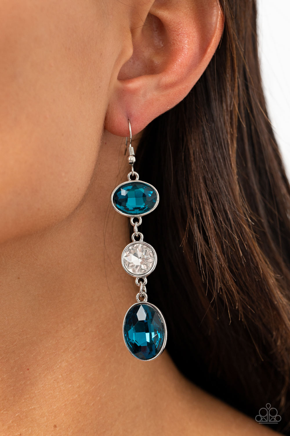 Paparazzi Earring ~ The GLOW Must Go On! - Blue