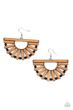 Load image into Gallery viewer, Paparazzi Earring ~ Wooden Wonderland - Black Wooden
