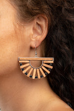 Load image into Gallery viewer, Paparazzi Earring ~ Wooden Wonderland - Black Wooden
